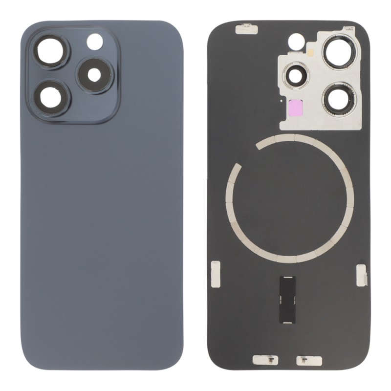 Vitre arrière complète avec MagSafe pour iPhone 15 Pro Titane Bleu_photo1 Vitre arrière complète avec MagSafe pour iPhone 15 Pro Titane Bleu_photo1