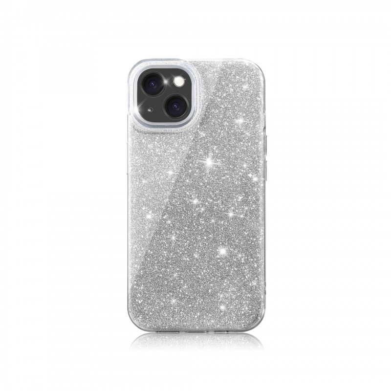 Coque paillettes Argent - Redmi 14C photo 1 Coque paillettes Argent - Redmi 14C photo 1